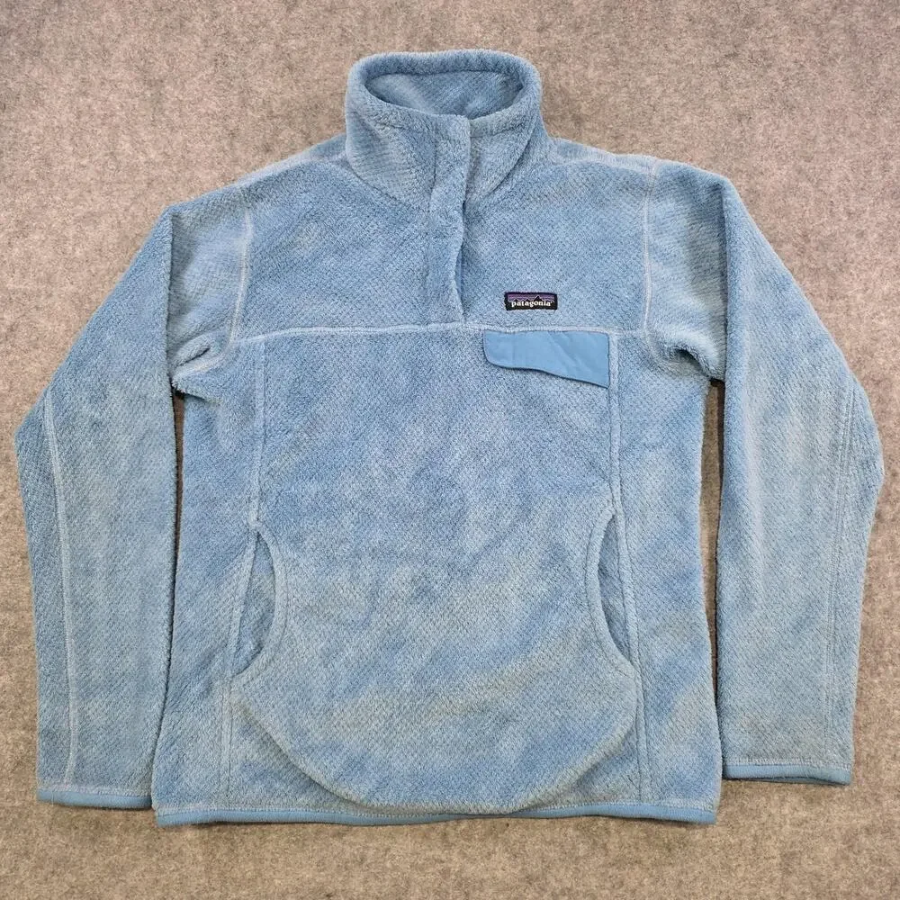 Patagonia Re-Tool Snap-T Pullover Jacket‎ Womens M Blue Polartec Thermal Fleece
